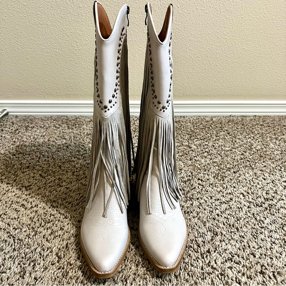 Studded Fringe Boots - Picture 8 of 15